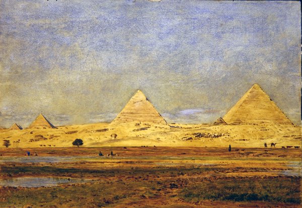 Pyramidy a Sfinga v Gíze od George Price Boyce