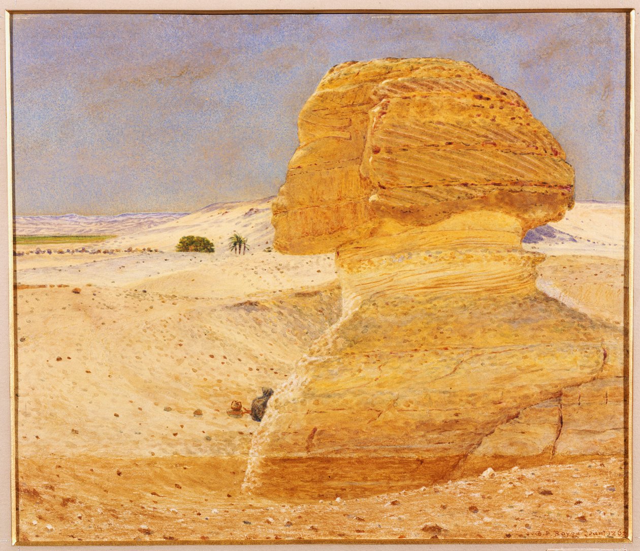 Velká sfinga v Gizeh, 1862 od George Price Boyce