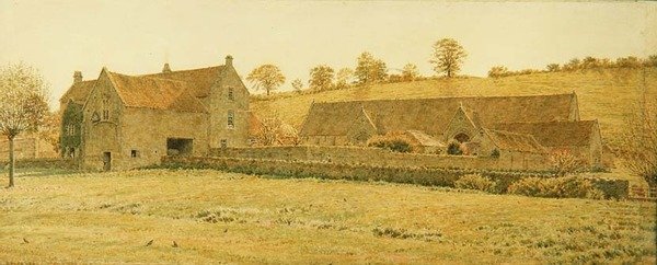 Stodola starých desátků a farma poblíž Bradford-on-Avon od George Price Boyce