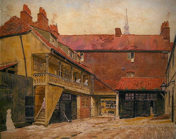 The White Horse Inn (akvarel na papíře) od George Price Boyce