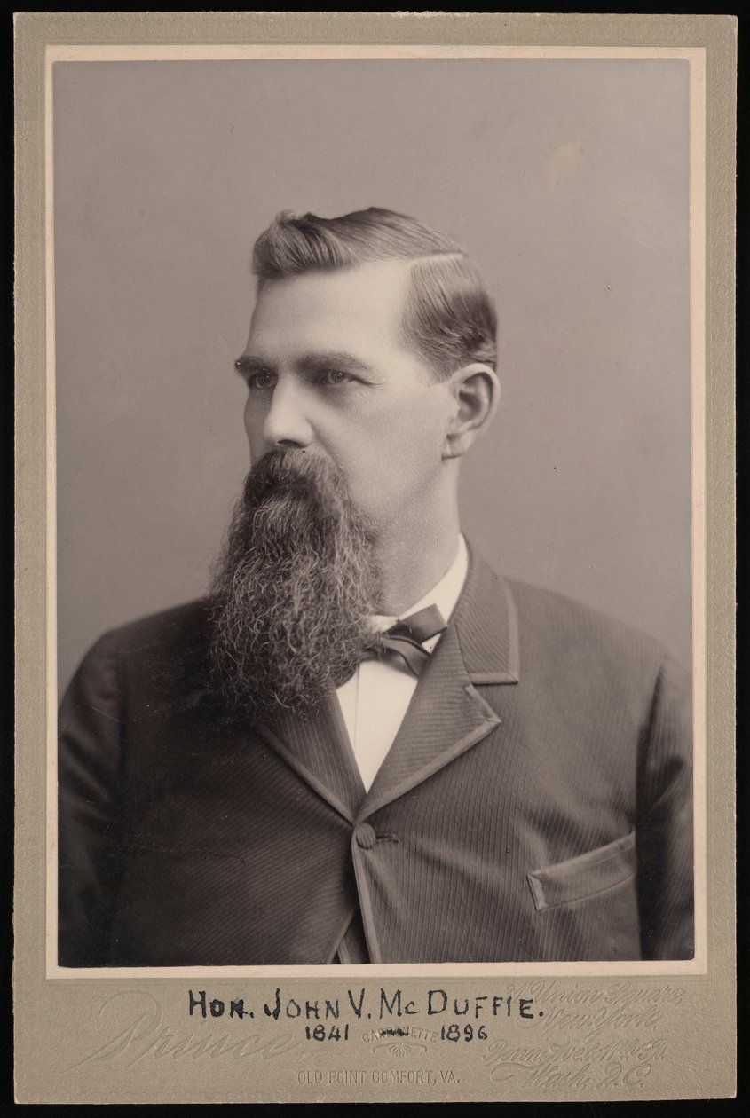 Portrét Johna Van McDuffieho 1841-1896, před rokem 1896. od George Prince