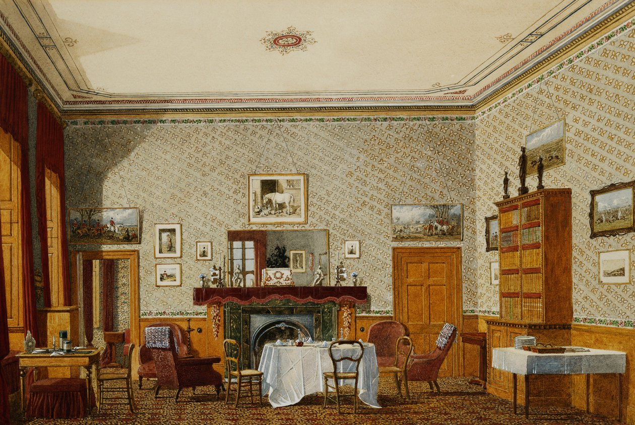Interiér pokoje, Christ Church, Oxford, od George Pyne