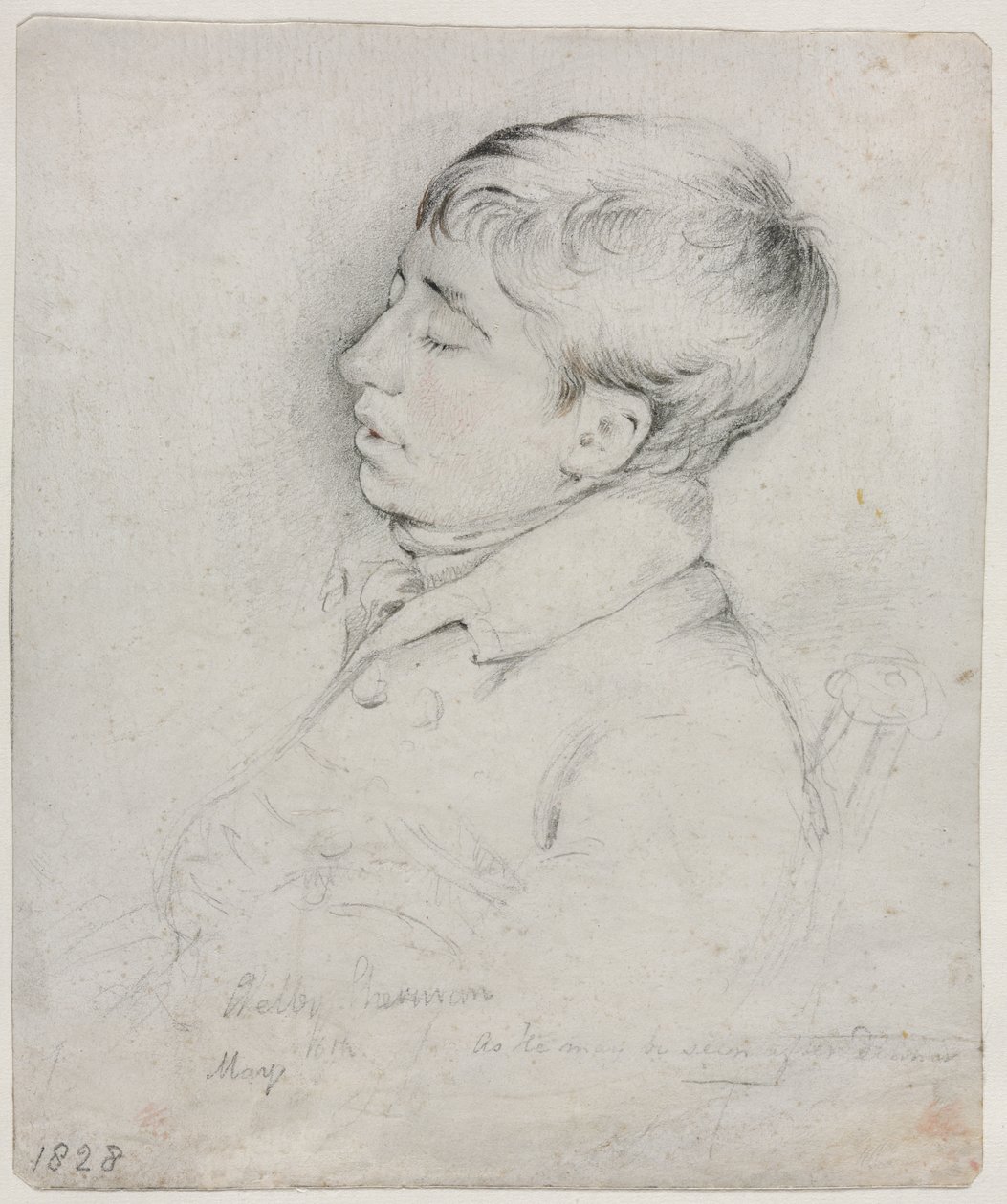 Portrét Welbyho Shermana spícího v křesle od George Richmond
