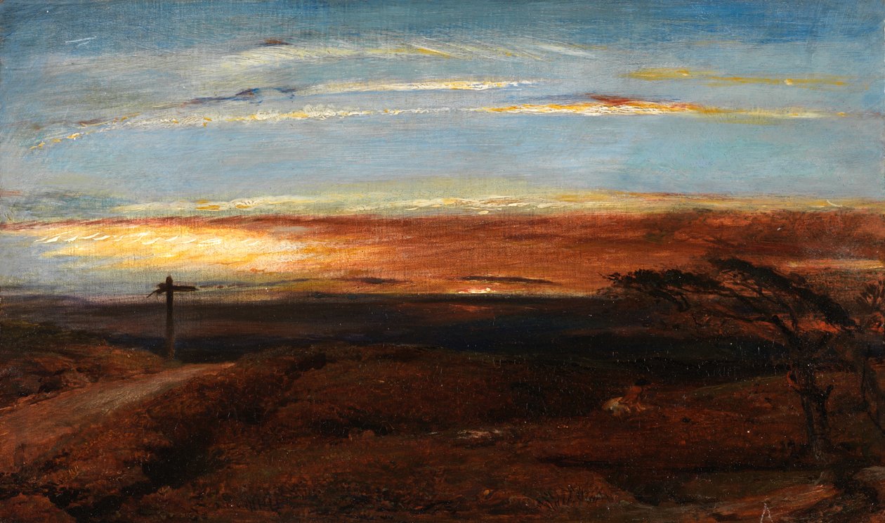 Krajina při západu slunce od George Richmond