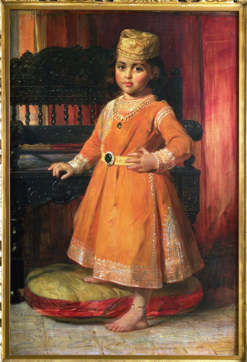 Portrét prince Alberta, nejstaršího syna maharaja Duleep Singh, 1870 od George Richmond