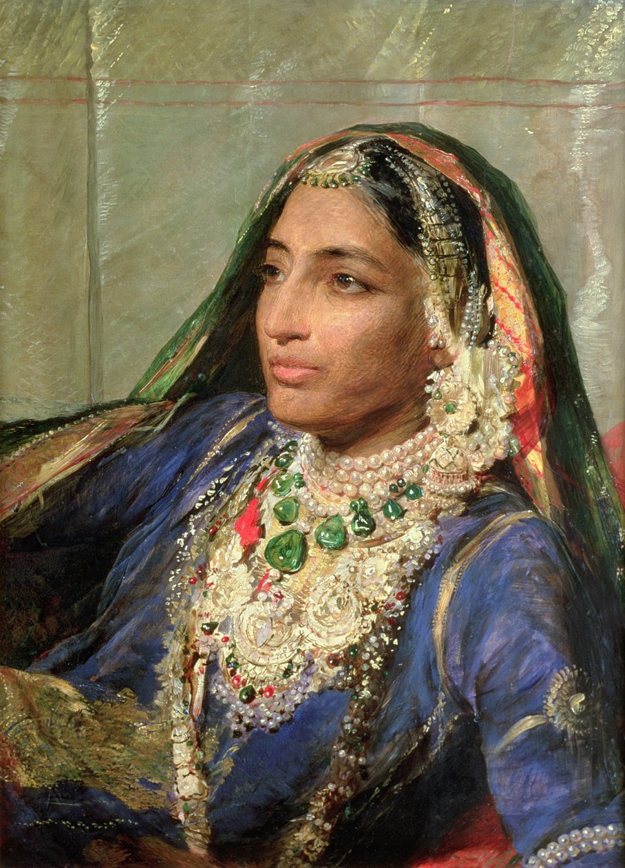 Portrait of Rani Jindan Singh, In An Indian Sari od George Richmond