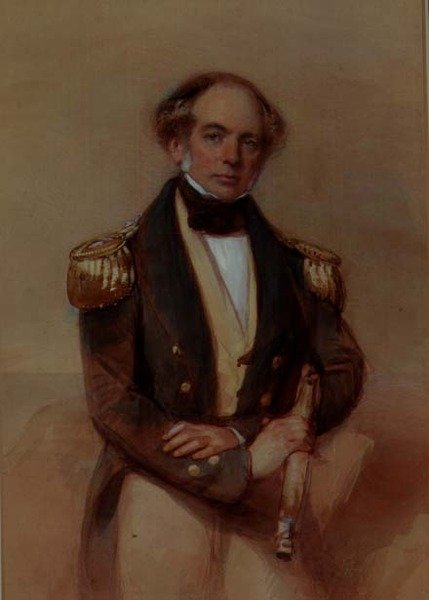 Portrét kapitána (akvarel) od George Richmond