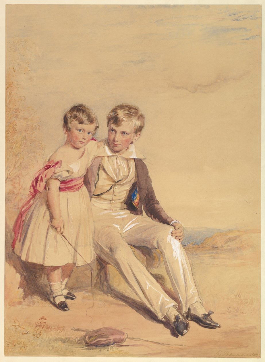 Portrét dvou dětí od George Richmond