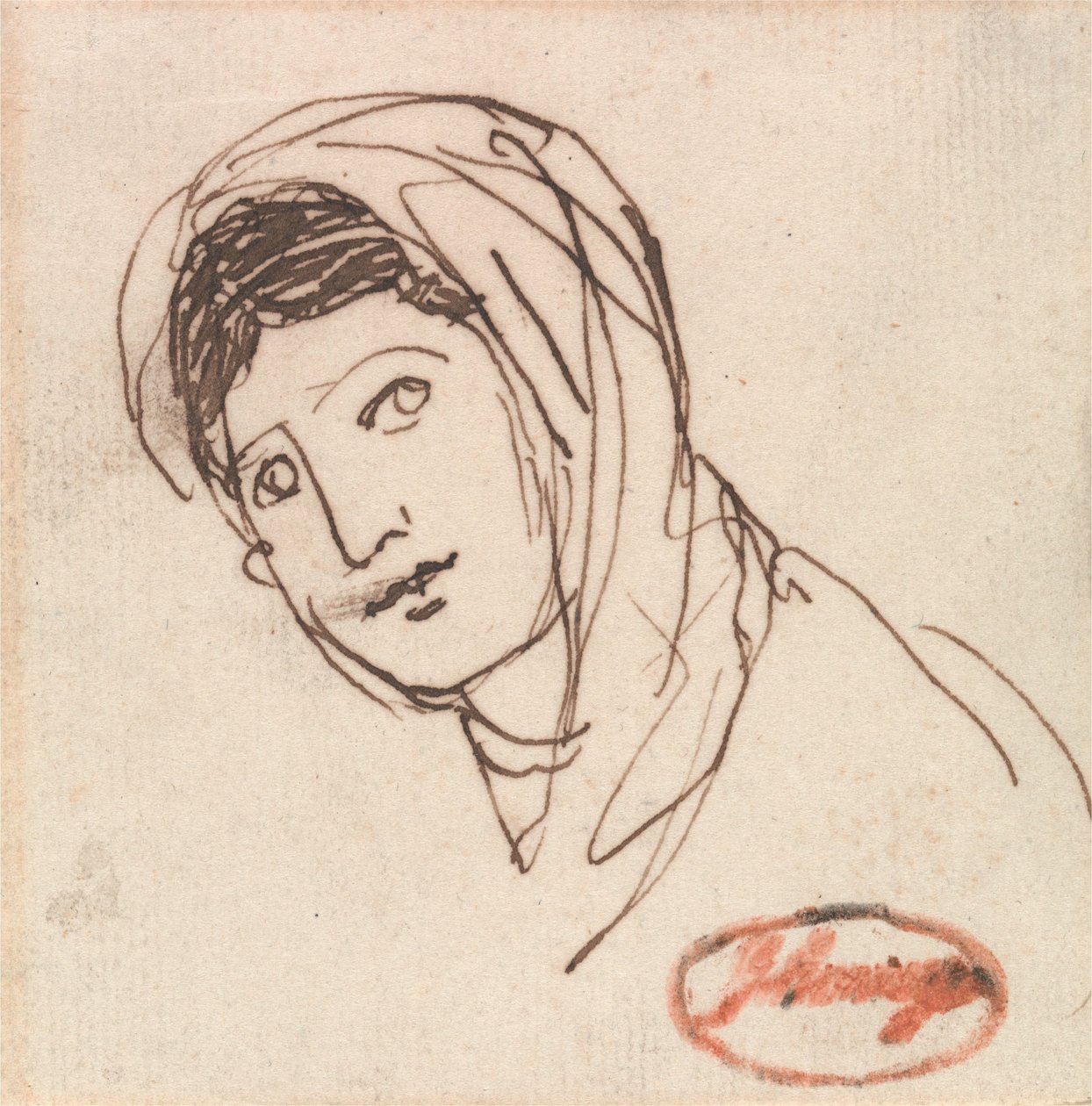 Ženská hlava od George Romney