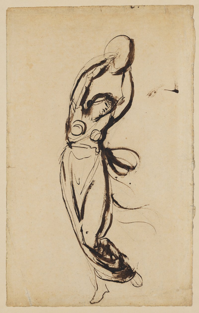 Nymfa tančící s tamburínou od George Romney