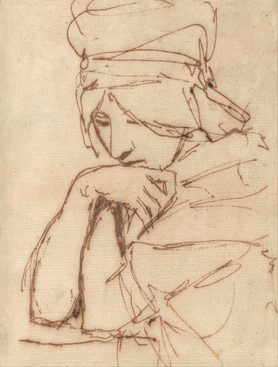 Zamyšlená dáma od George Romney