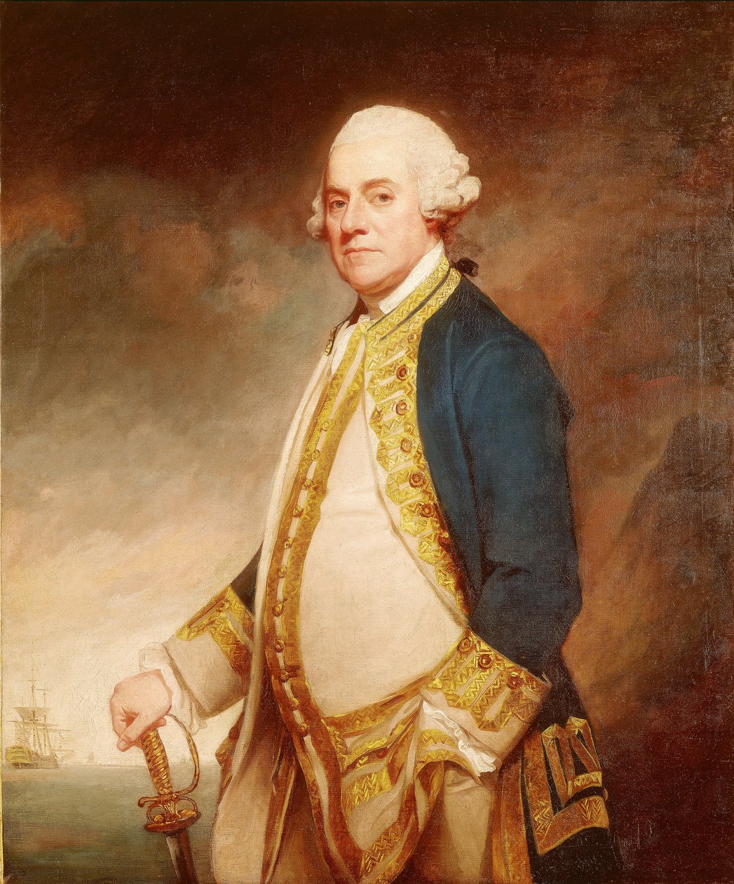 Admirál sir Charles Hardy (asi 1716-1780) od George Romney