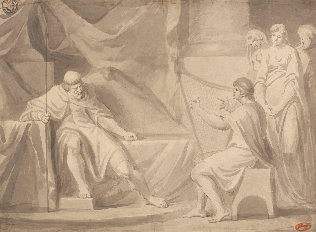 David před Saulem od George Romney