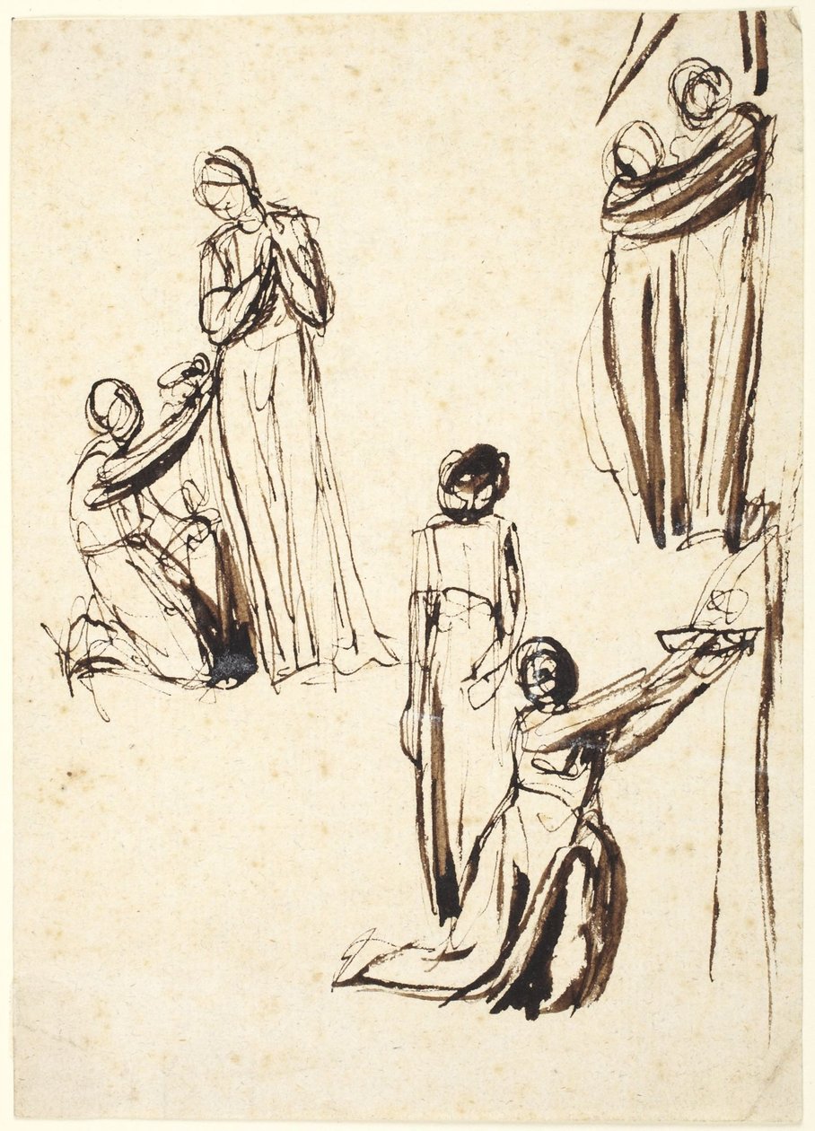 Studie postav od George Romney