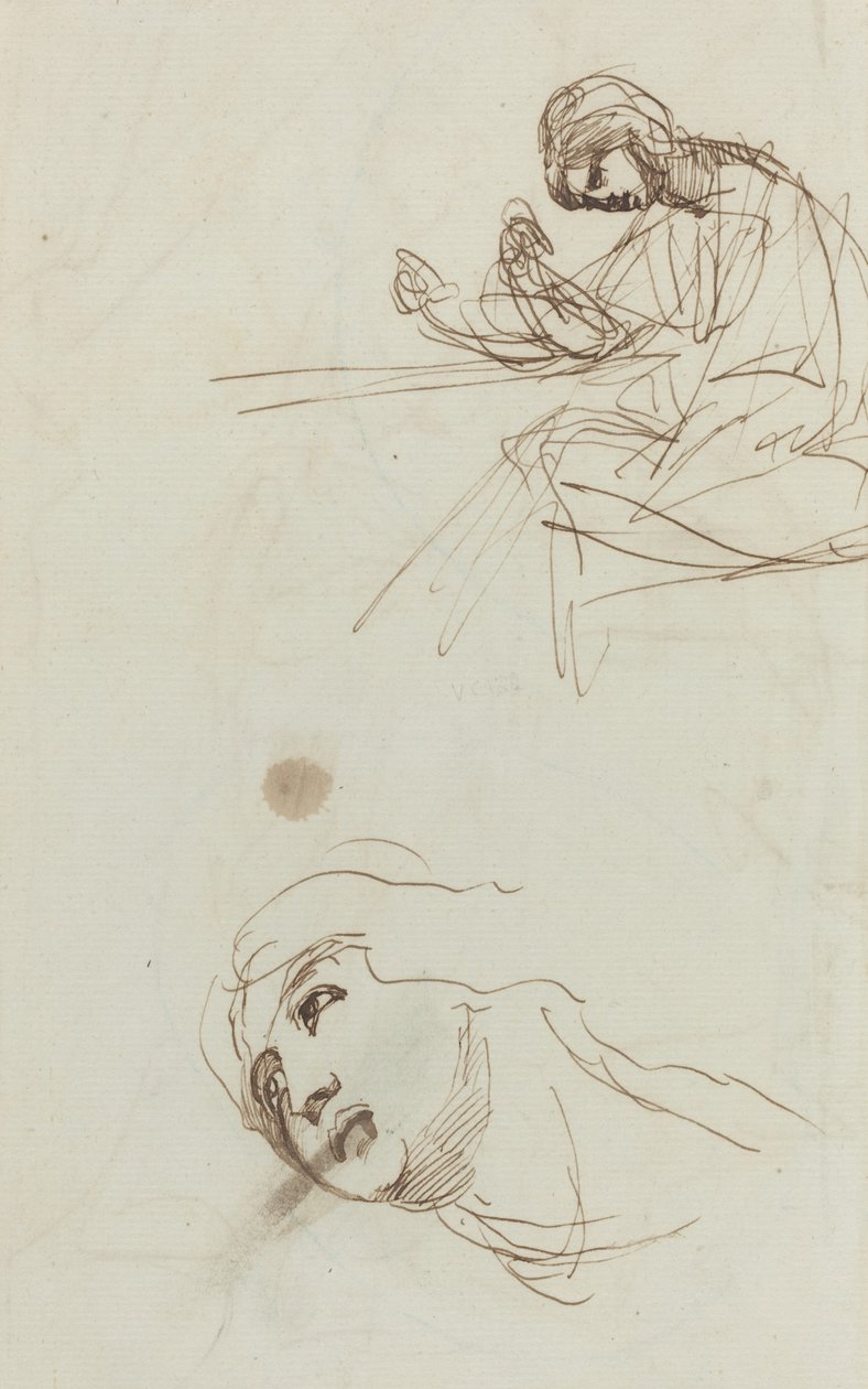 Figurální studie [verso] od George Romney