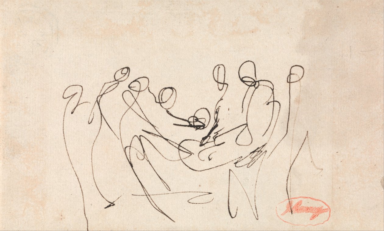 Figurky nesoucí jinou figurku od George Romney