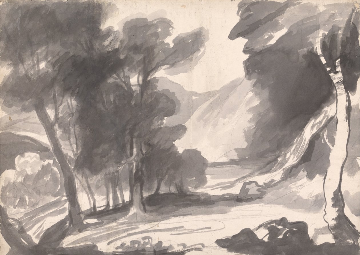 Polana v lese od George Romney