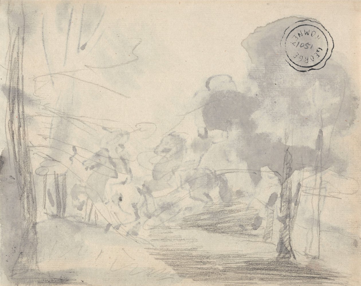 Mýtina se stromy od George Romney