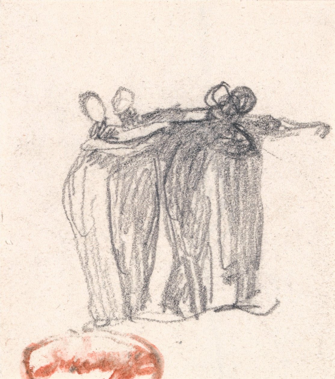 Skupina čtyř žen, které se objímají od George Romney