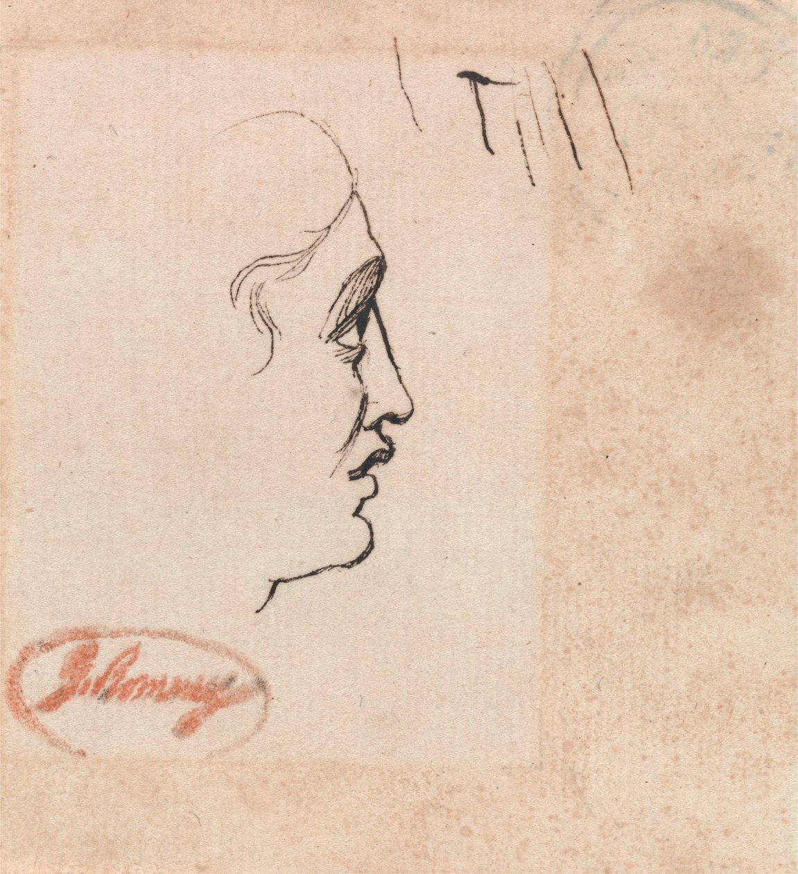 Hlava mladíka od George Romney