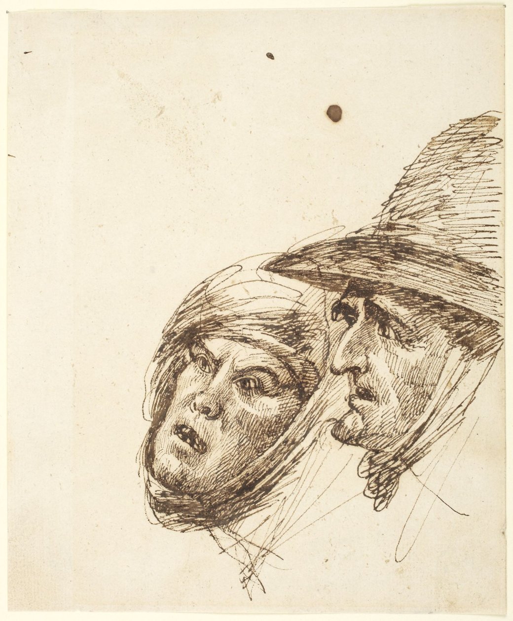 Hlavy muže a ženy od George Romney
