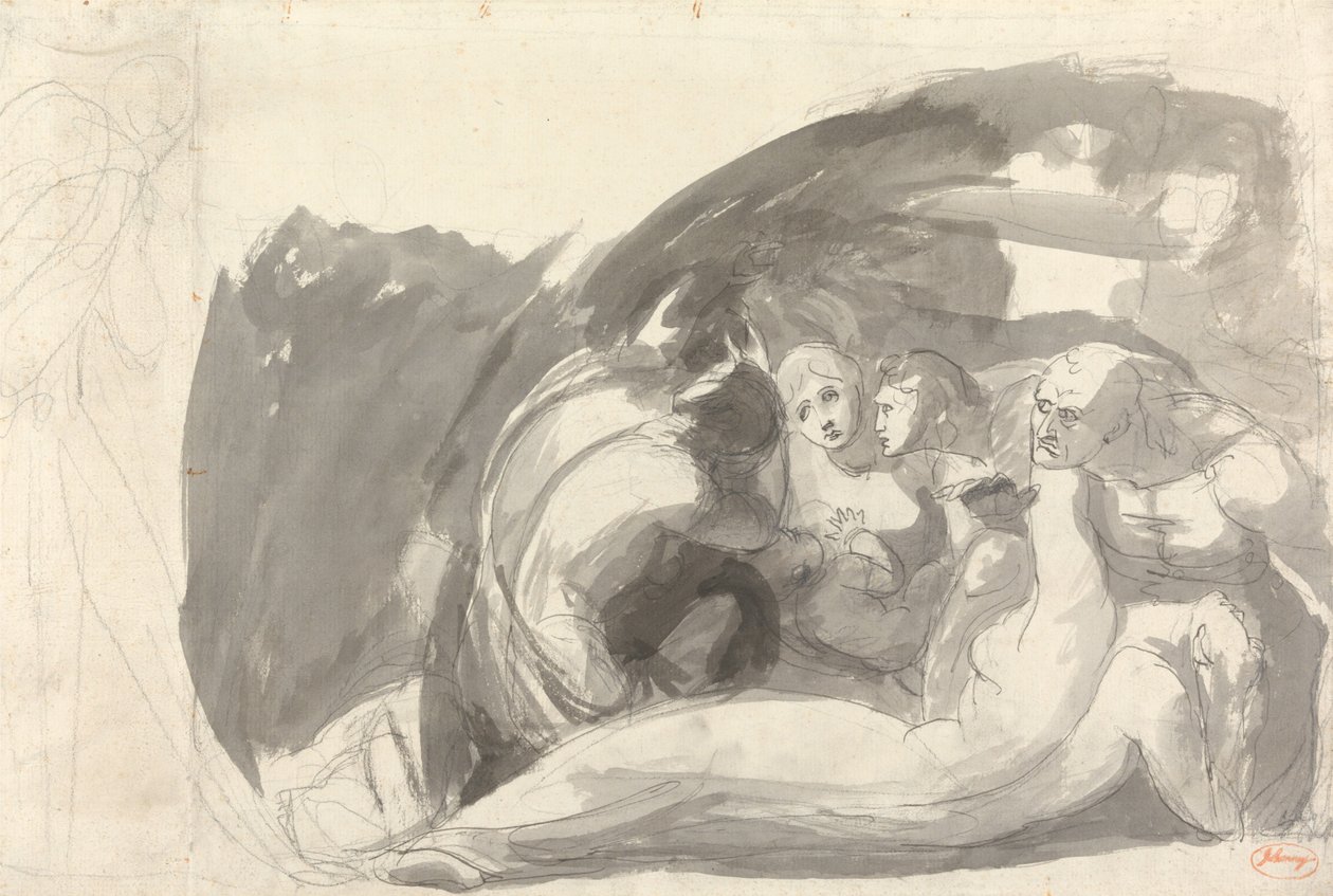 Howard na návštěvě ve věznici od George Romney