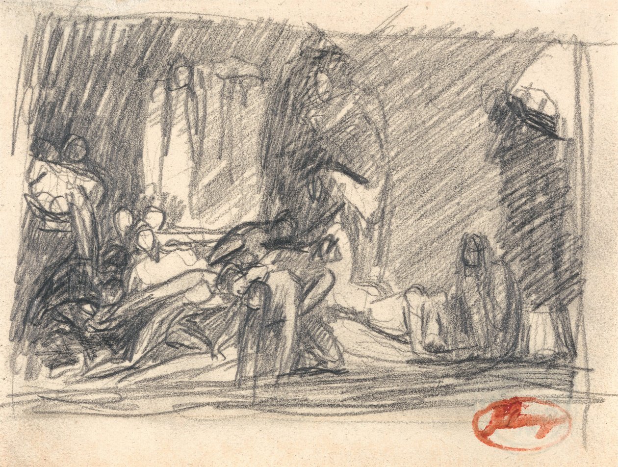 Howard na návštěvě ve věznici od George Romney