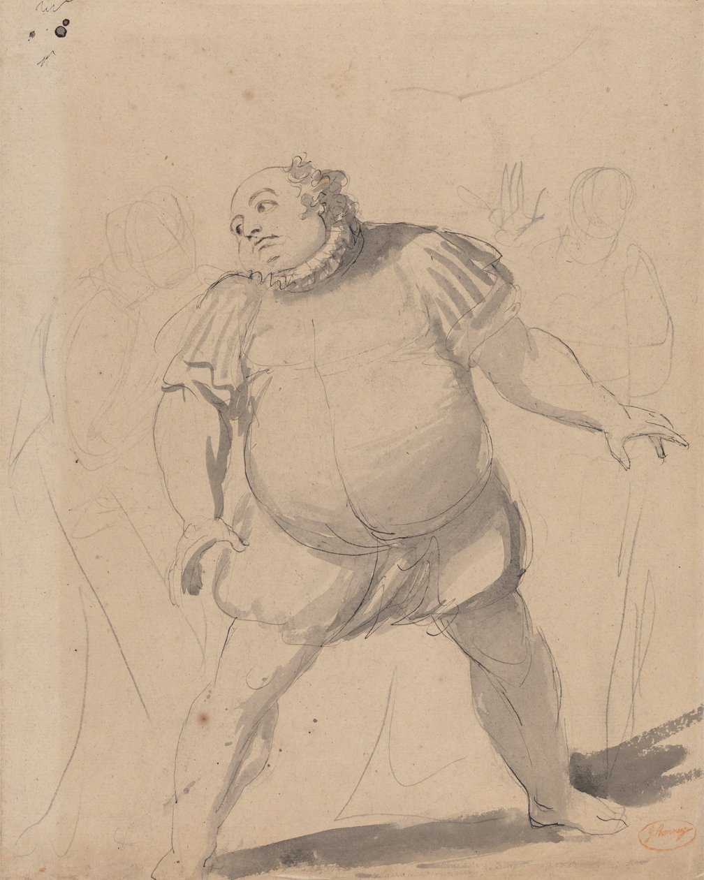 John Henderson jako Falstaff od George Romney