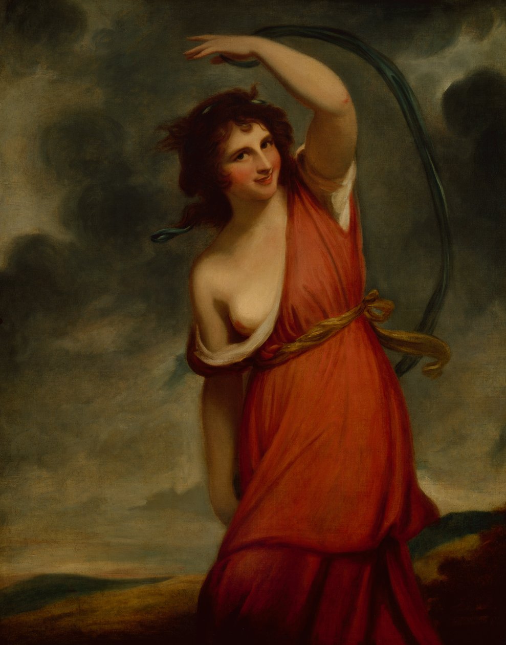 Lady Hamilton jako Mirth (olej na plátně) od George Romney