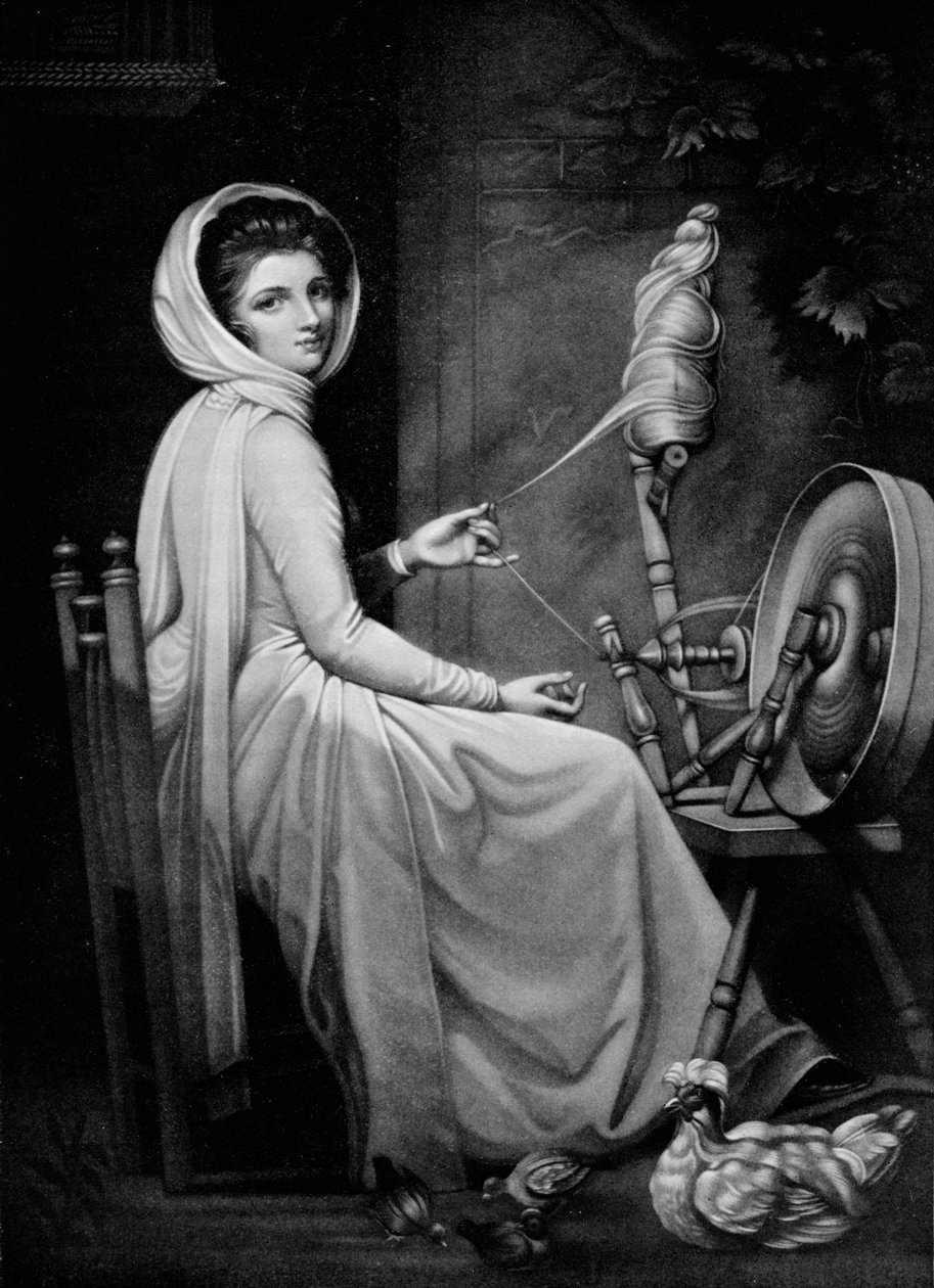 Lady Hamilton jako The Spintress, c1782, 1912 od George Romney