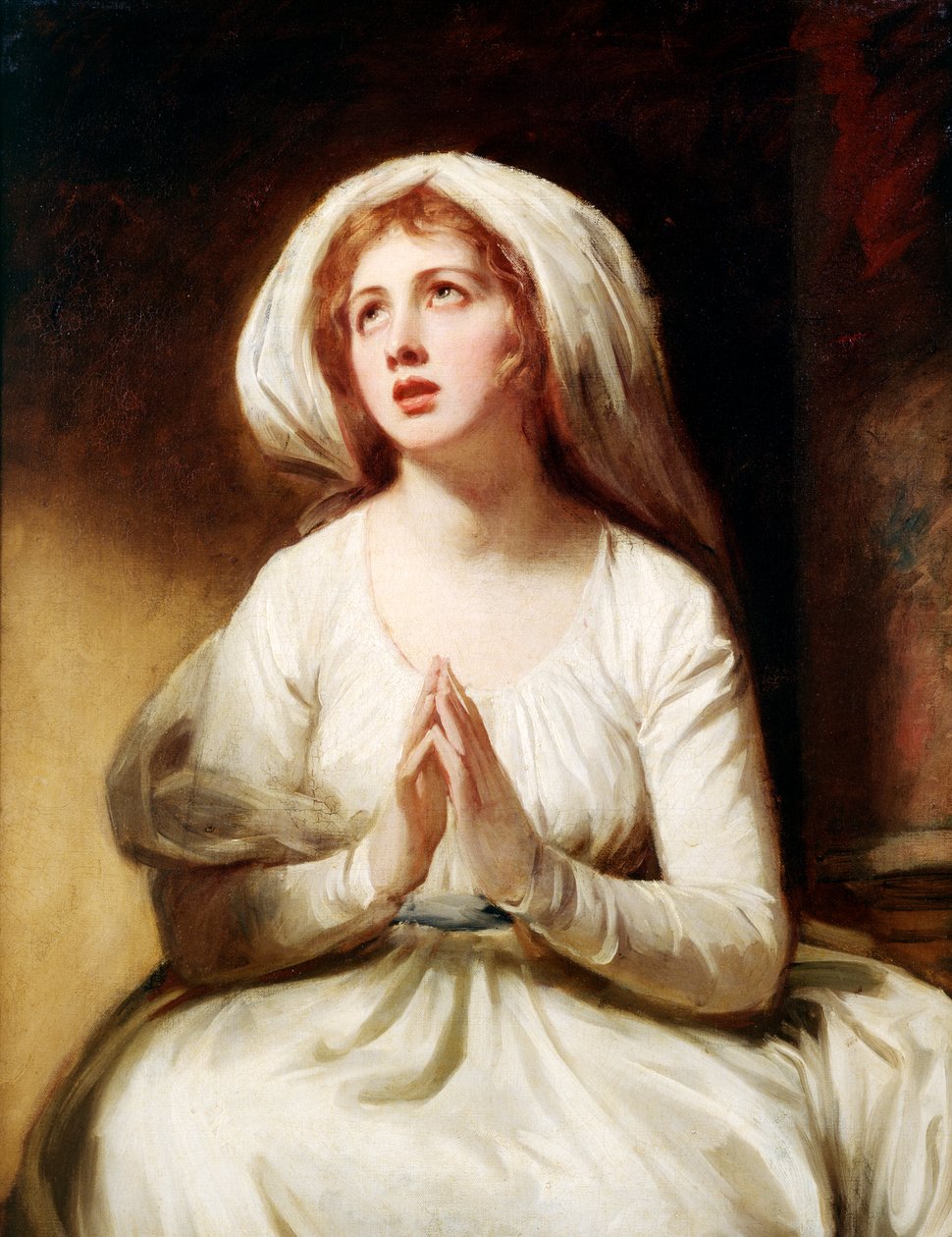Lady Hamilton at Prayer, c.1782-86 (olej na plátně) od George Romney