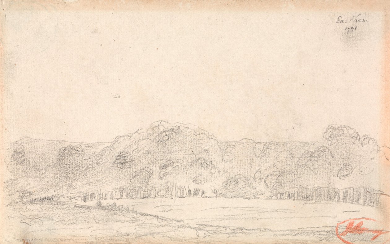 Krajina, pravděpodobně Eartham od George Romney