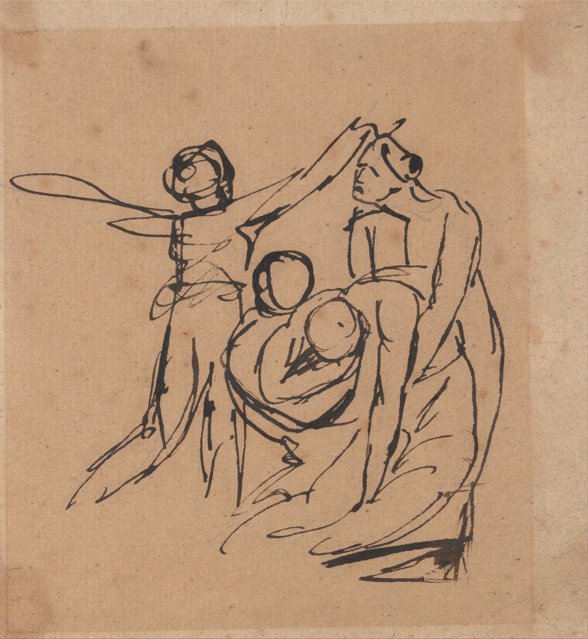 Truchlící skupina od George Romney