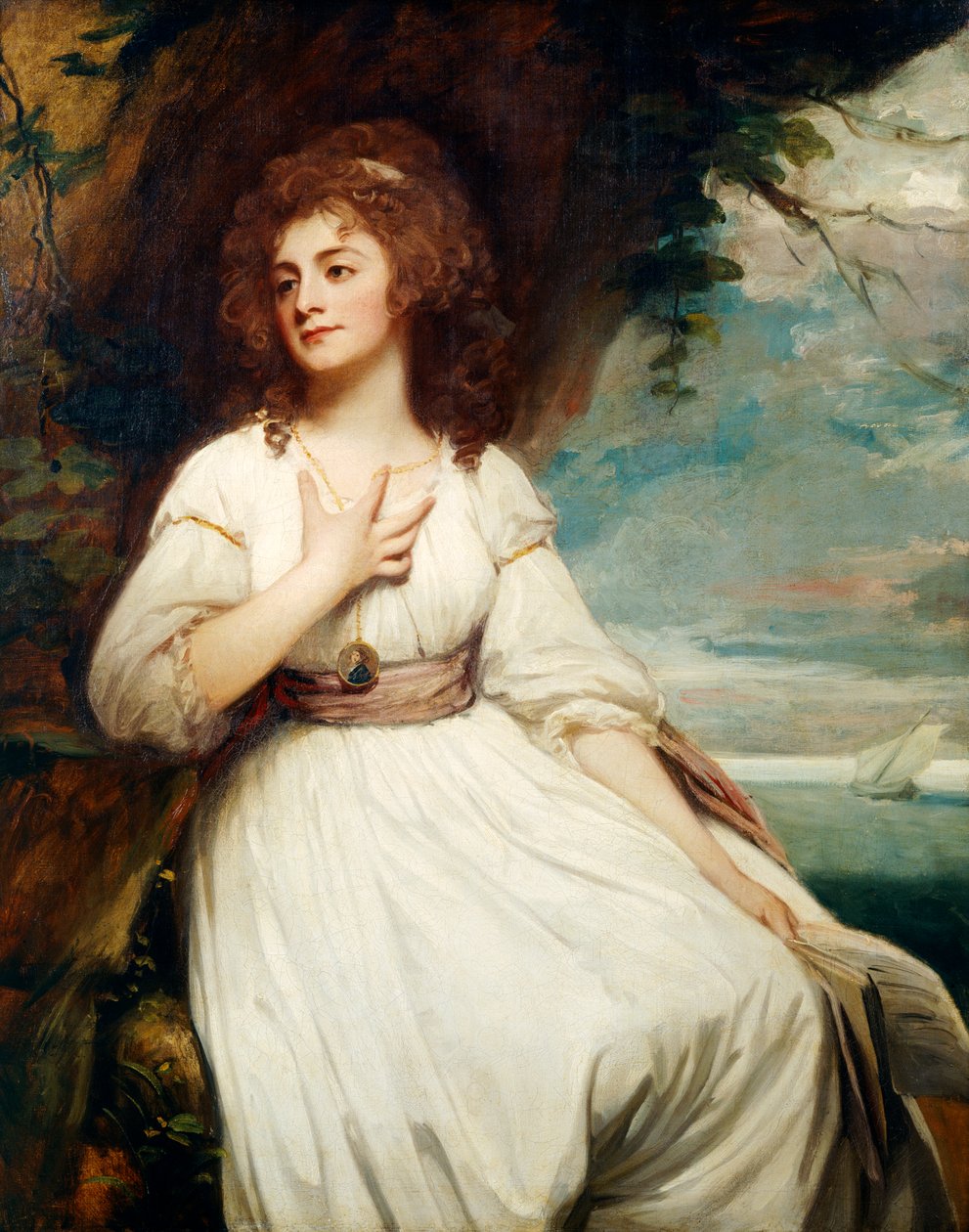 Paní Crouch (Anna Maria Phillips) 1787 (olej na plátně) od George Romney