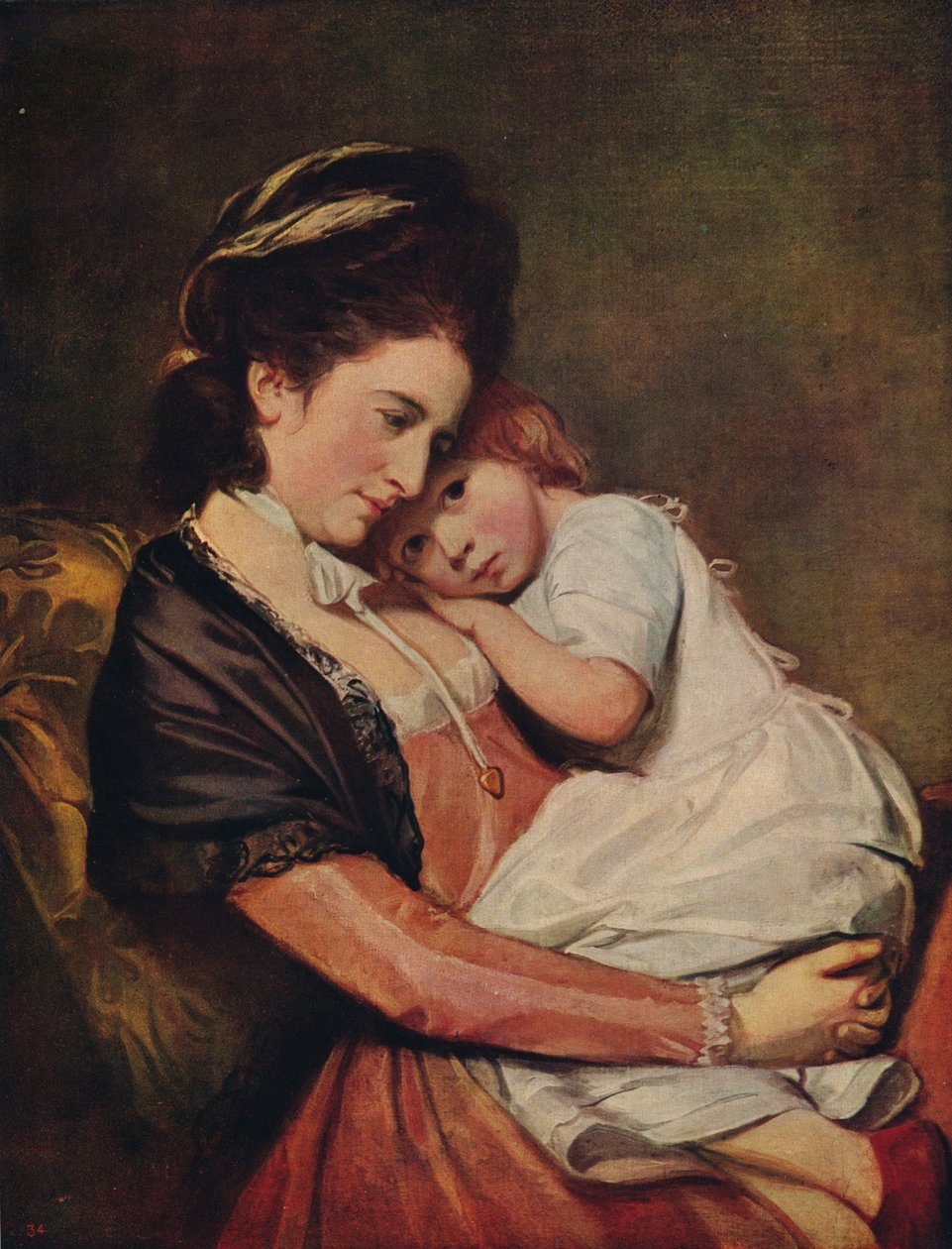 Paní Johnstone a její syn, 1775-1780, c1915 od George Romney
