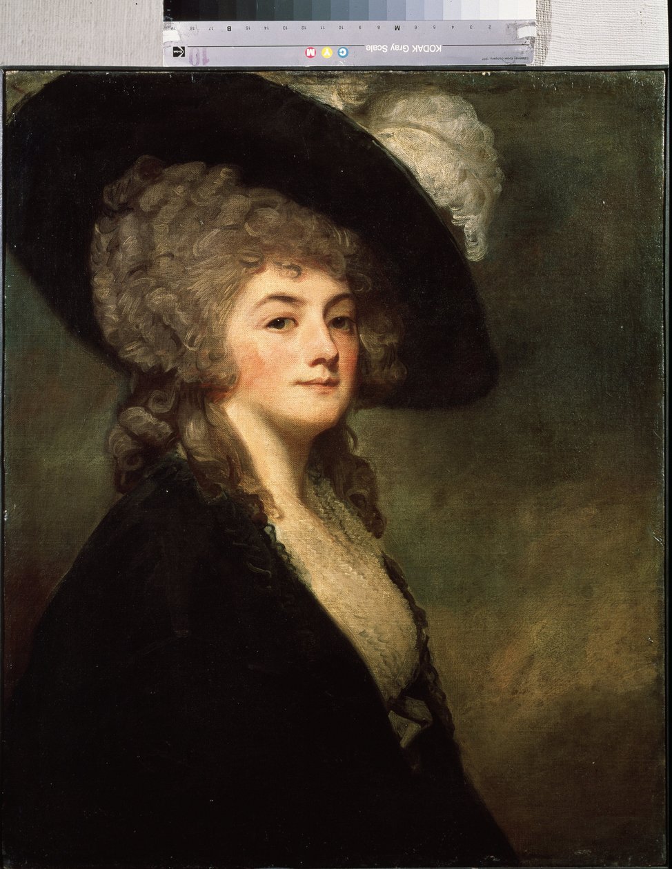 Portrét paní Harriet Greer (18. století). Obraz George Romney (1734-1802), olej na plátně od George Romney