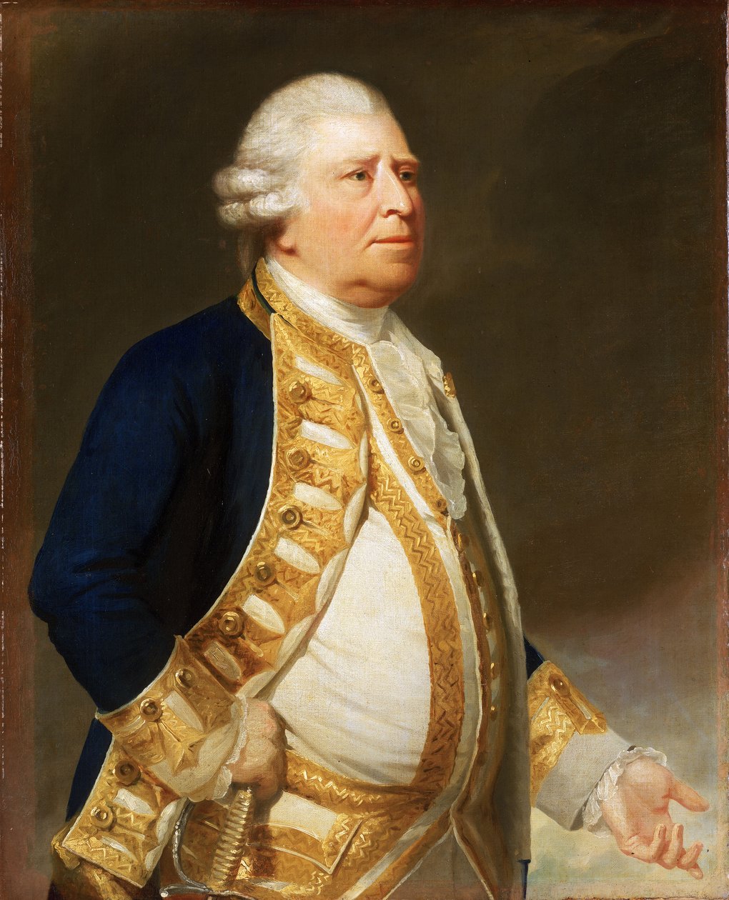 Portrét vlajkového důstojníka, cca 1767 (olejomalba) od George Romney