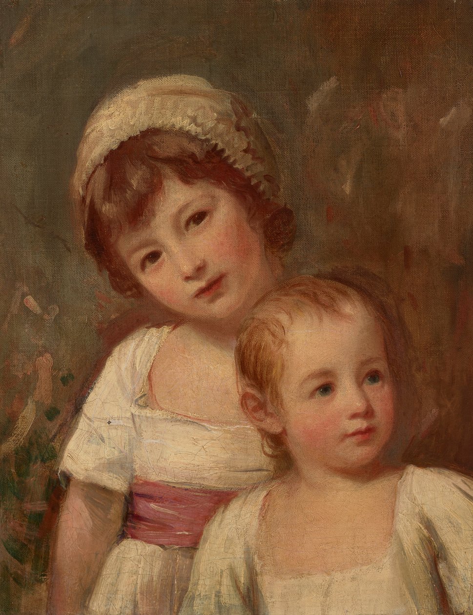 Portrét dvou dětí, v polovině délky od George Romney