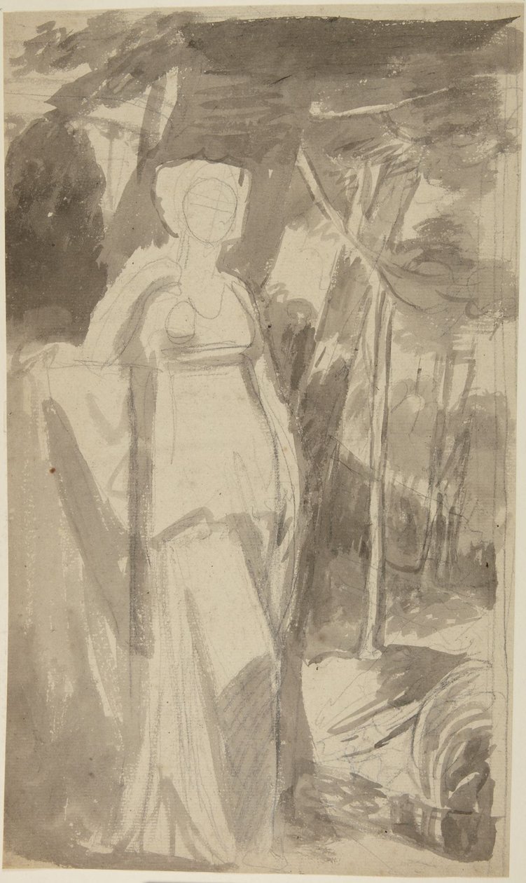 Portrétní studie slečny Francis Woodleyové od George Romney