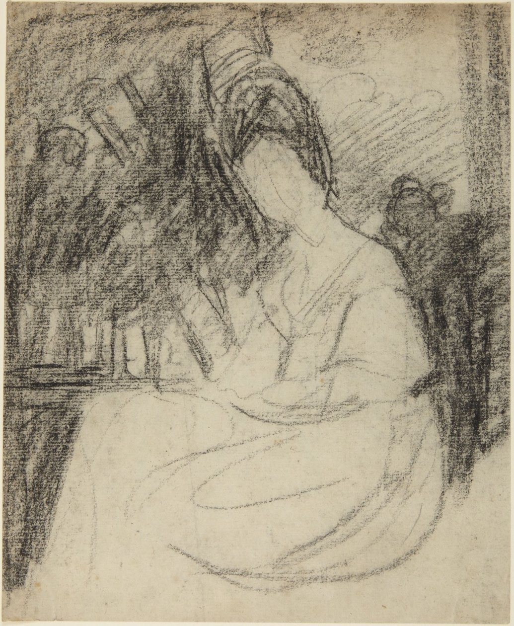 Portrétní studie sedící ženy od George Romney