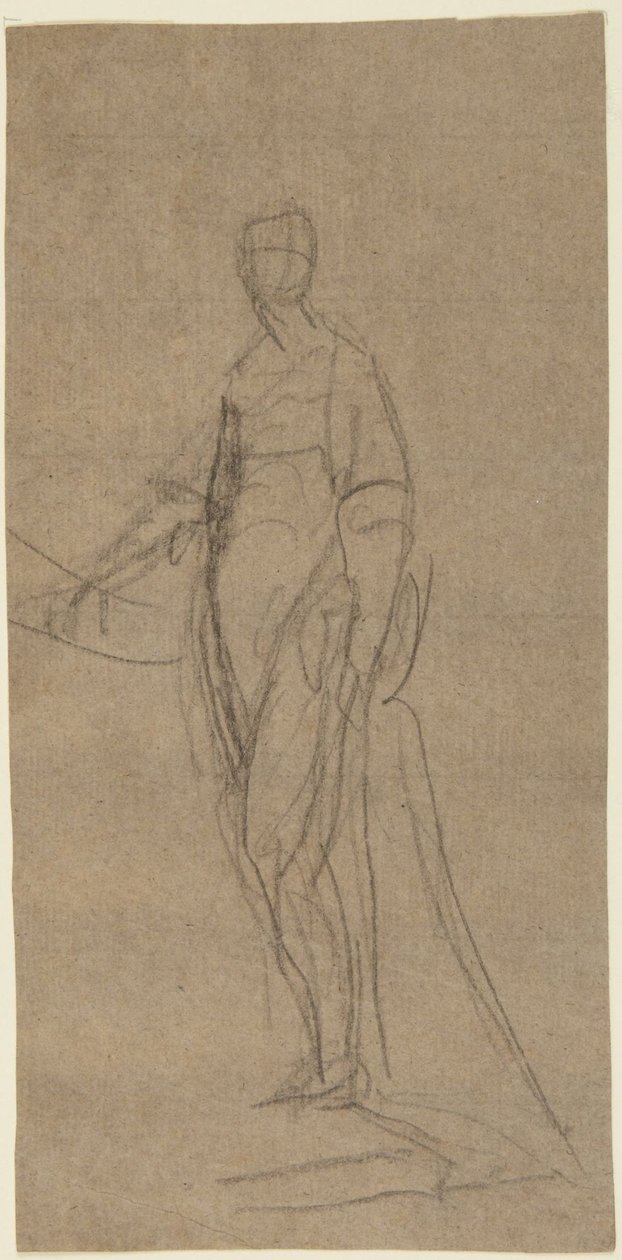 Portrétní studie stojící ženy od George Romney
