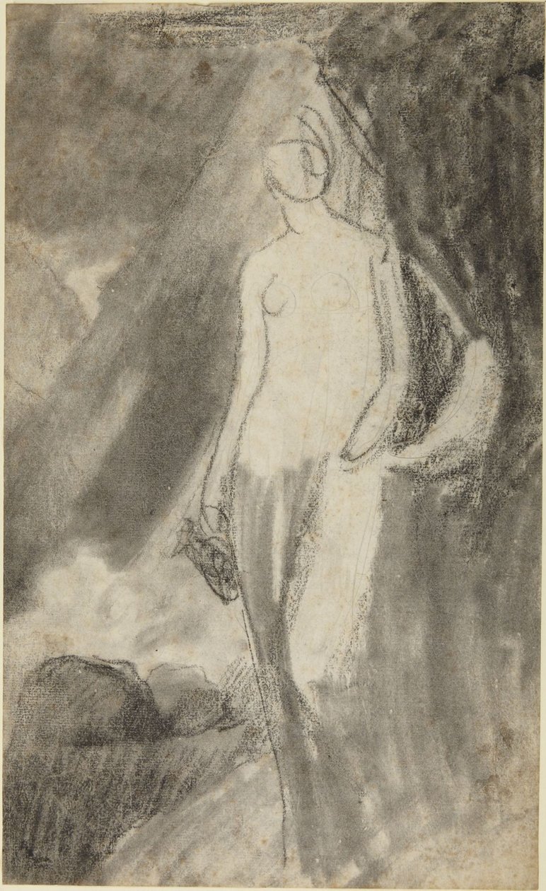 Portrétní studie stojící ženy od George Romney