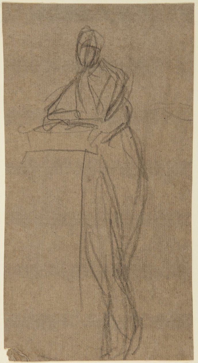 Portrétní studie stojící ženy od George Romney