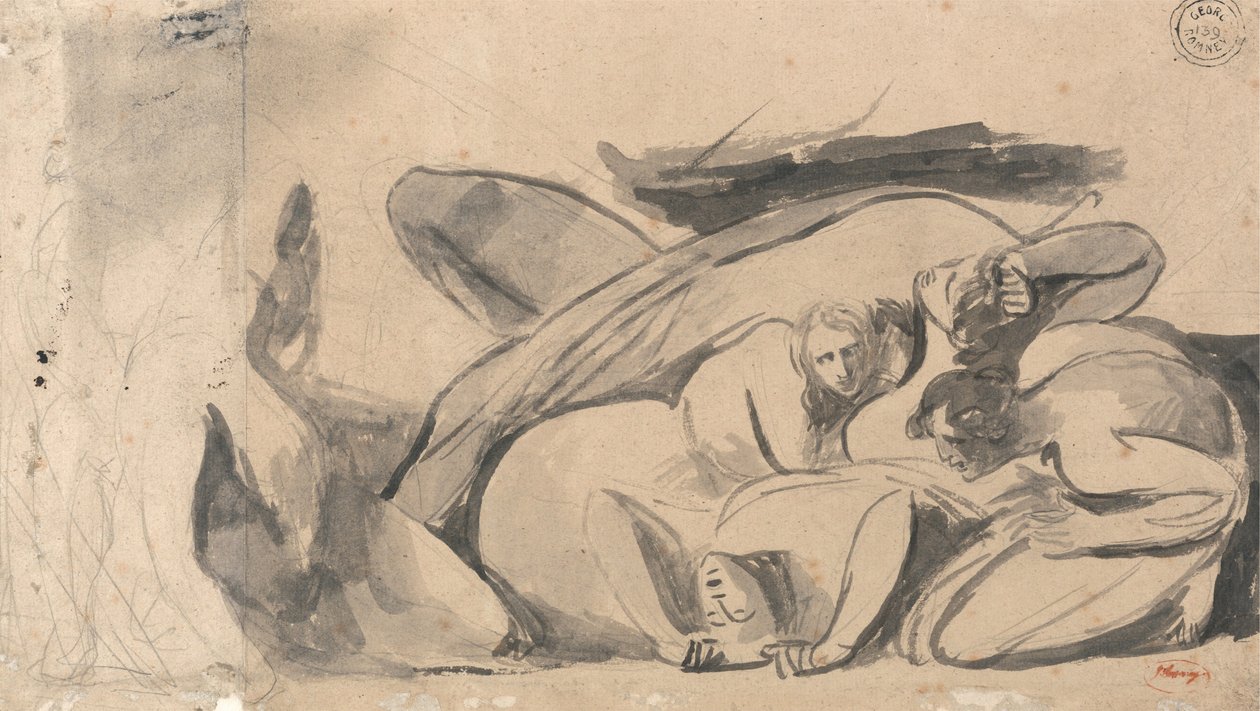 Scéna z vězení od George Romney