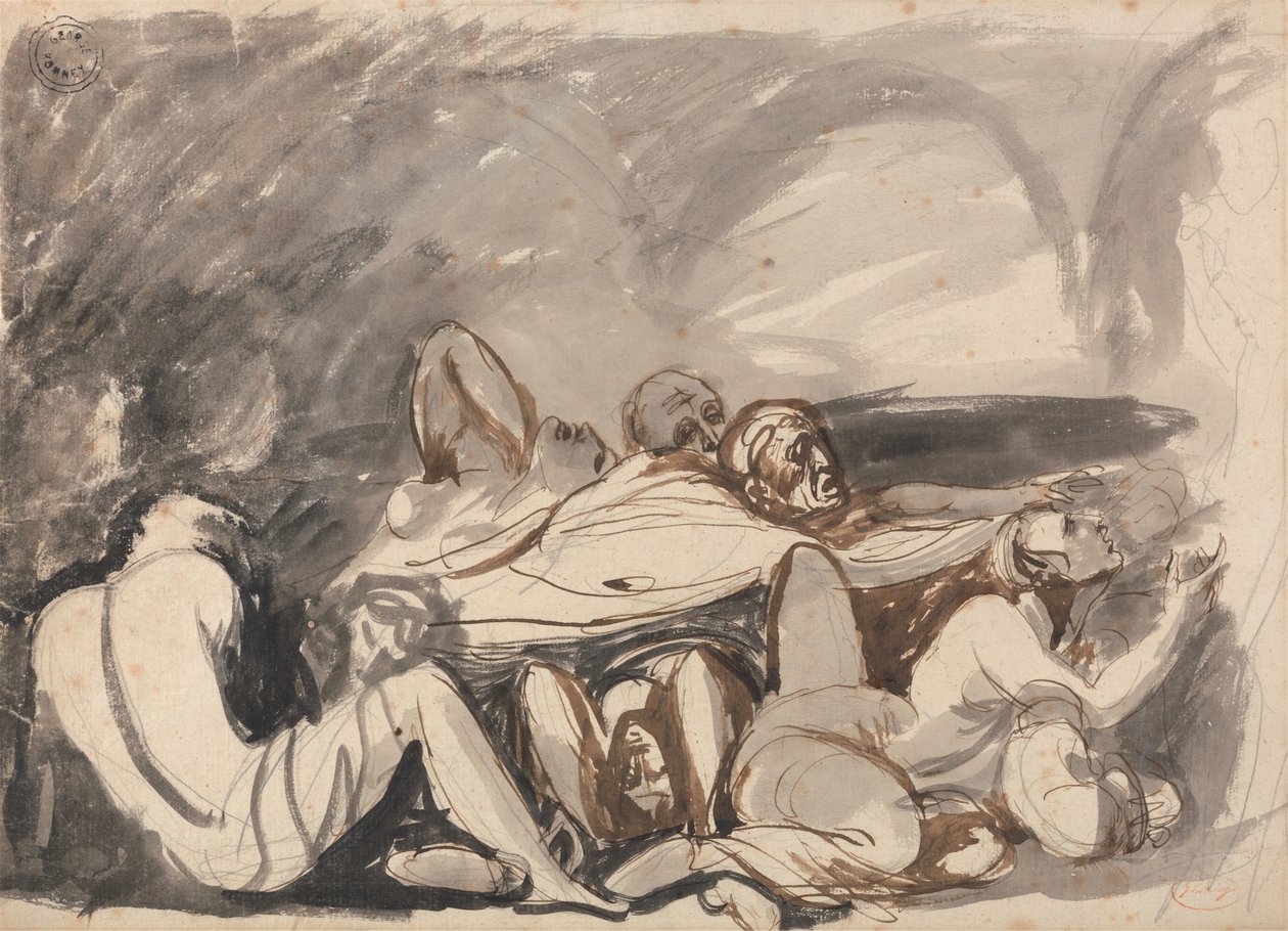 Scéna z vězení od George Romney