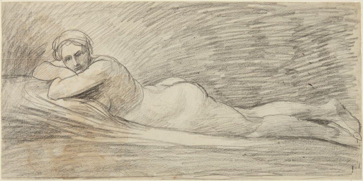 Ležící ženský akt od George Romney