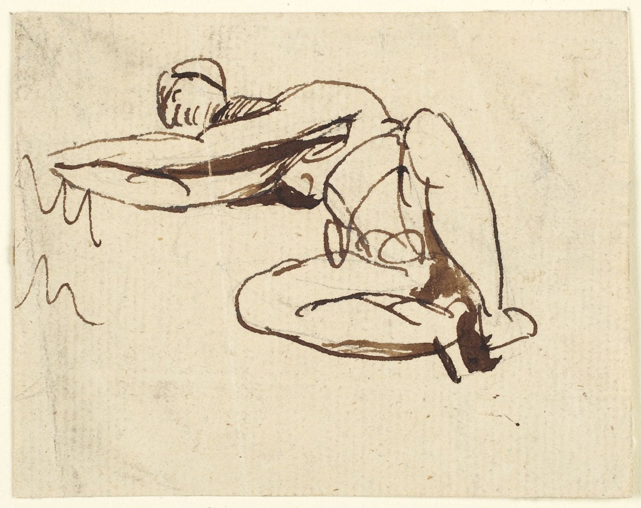 Ležící postava od George Romney
