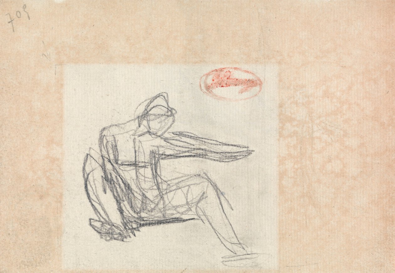 Sedící postava od George Romney