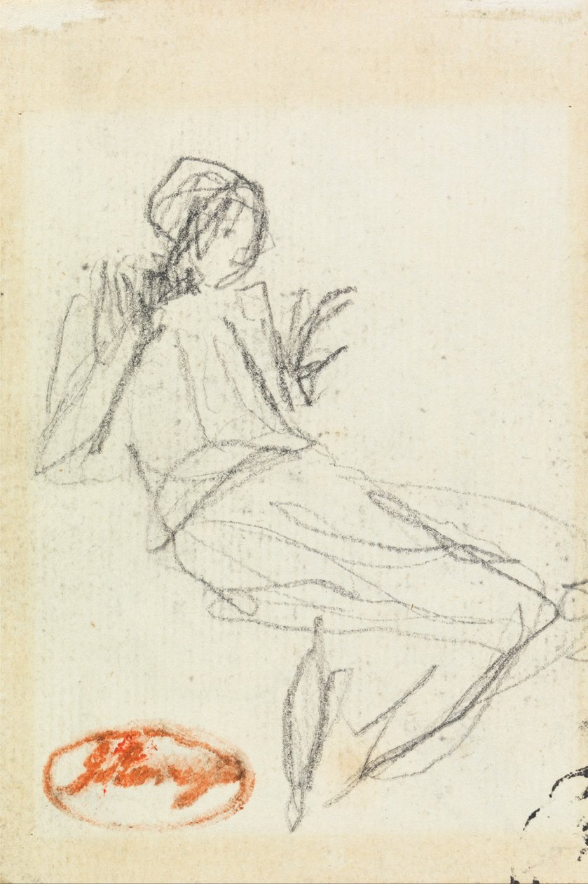 Sedící rolnice od George Romney