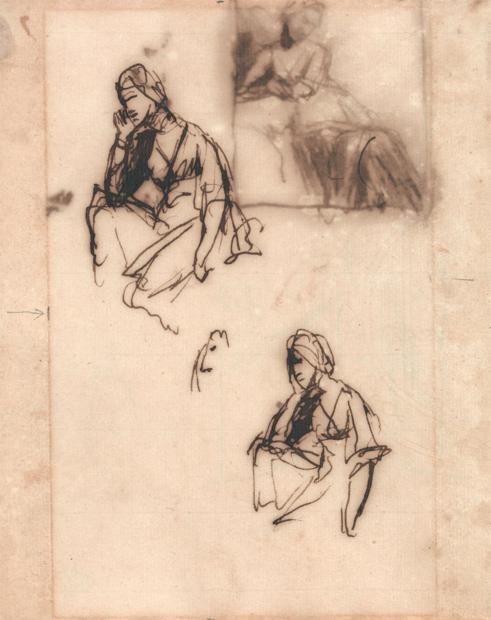 Sedící žena od George Romney